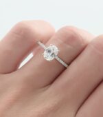 2.33Ctw Oval Cut Brilliant Diamond Classic Engagement Ring 14k Rose Gold