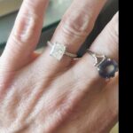 3.30ctw Long Cushion Cut Diamond Solitaire Engagement Ring 14k White Gold Over