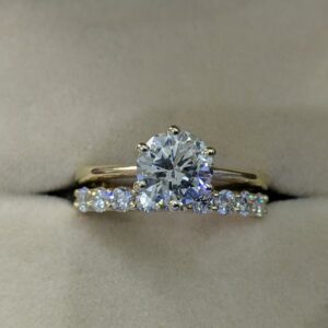 2.68 Ctw White Round Diamond Solitaire Engagement Ring Set Solid 14k Yellow Gold