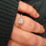 3.26 Ctw Cushion Cut Solitaire Brilliant Diamond Engagement Ring 10k White Gold