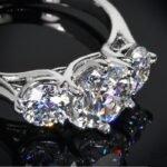 2.70 Ctw Brilliant Cut 3 Stone Diamond 925 Sterling Silver In Engagement Ring