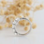 2.15 Ctw Solitaire 5 Stone Asscher Cut Diamond Wedding Engagement Ring 14k White Gold