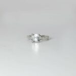 2.30 Ctw Unique Asscher Cut Double 4 Prong Diamond Engagement Ring 925 S Silver