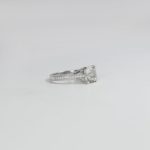 2.30 Ctw Unique Asscher Cut Double 4 Prong Diamond Engagement Ring 925 S Silver