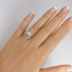 2.30 Ctw Unique Asscher Cut Double 4 Prong Diamond Engagement Ring 925 S Silver
