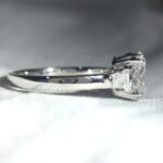 Unique Engagement Ring 2.76 Ctw Oval Cut Diamond Baguette Accent In 14k White Gold