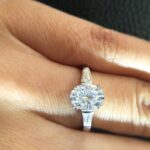 Unique Engagement Ring 2.76 Ctw Oval Cut Diamond Baguette Accent In 14k White Gold