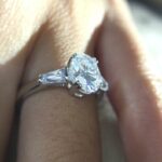 Unique Engagement Ring 2.76 Ctw Oval Cut Diamond Baguette Accent In 14k White Gold