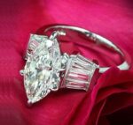 2.56 Ctw Solitaire Marquise Cut Diamond Wedding Engagement Ring Solid 14k White Gold