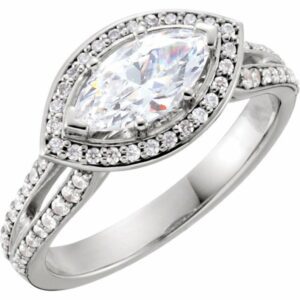2.50 Ctw Marquise Cut White Diamond Anniversary Engagement Ring 14k Gold Plated