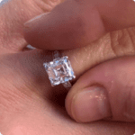 Classic 3.35 Ctw Asscher Cut Diamond Side Channel Set Engagement Ring 10K White Gold