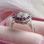 Vintage 2.60Ct Asscher Cut Brilliant Diamond Pink Sapphire Engagement Ring 14k Gold Over
