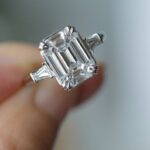 2.76 Ctw White Emerald Diamond Double 4 Prong Engagement Ring 925 Sterling Silver