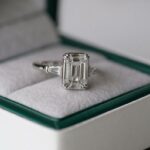 2.76 Ctw White Emerald Diamond Double 4 Prong Engagement Ring 925 Sterling Silver