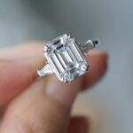 2.76 Ctw White Emerald Diamond Double 4 Prong Engagement Ring 925 Sterling Silver