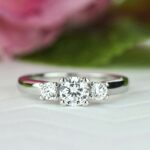 2.00 Ctw Solitaire 3 Stone Round Diamond Engagement Ring 925 Sterling Silver