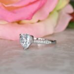 3.CT Heart Shape Diamond Lovely Engagement Ring Valentine's Ring 925 Sterling Silver