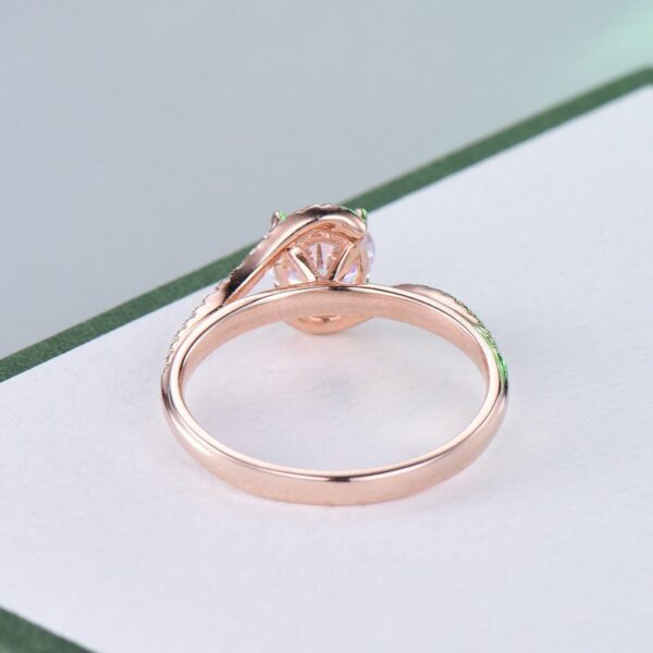 2.00 Ctw Brilliant Cut Round Diamond Fancy Engagement Ring Real 10k Rose Gold