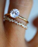 Antique 2.70 Carat Round Cut Diamond Engagement Ring Bridal Set 14k Yellow Gold Over