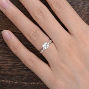 2.30 Ctw Princess Cut Diamond Beautiful Twist Engagement Ring 925 Sterling Silver