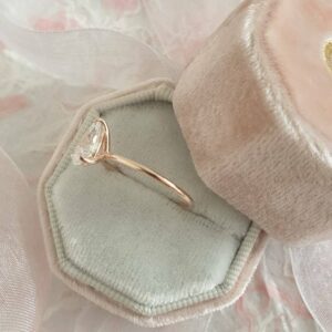 2.07 Carat Pear Shape Solitaire Diamond Ring in 14k Rose Gold, Engagement Ring