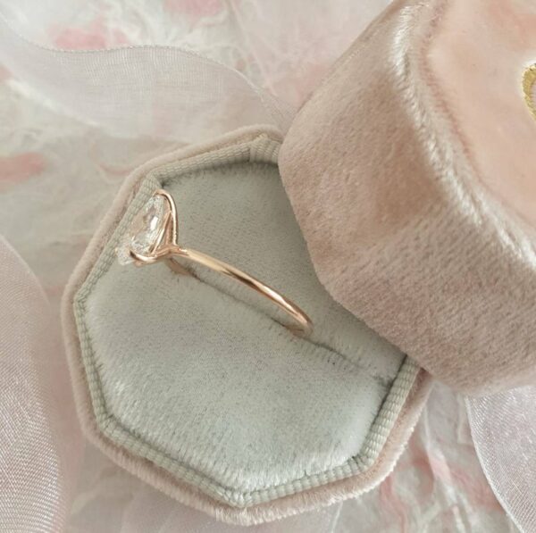 2.07 Carat Pear Shape Solitaire Diamond Ring in 14k Rose Gold, Engagement Ring