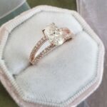 2.12 Carat Brilliant Oval Diamond Classic 2 Shank Engagement Ring 14k Rose Gold