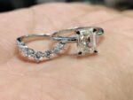 1.83 Ctw Emerald Cut Diamond Solitaire Engagement Ring Set 925 Sterling Silver