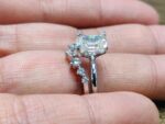 1.83 Ctw Emerald Cut Diamond Solitaire Engagement Ring Set 925 Sterling Silver