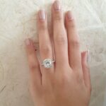 2.50 Ctw Cushion Cut White Diamond Halo Engagement Ring 14k Gold Finish