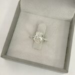 2.50 Ct Oval Cut Brilliant Diamond Double 4 Prong Engagement Ring 925 Sterling Silver