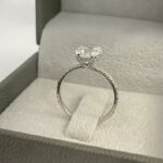 2.50 Ct Oval Cut Brilliant Diamond Double 4 Prong Engagement Ring 925 Sterling Silver