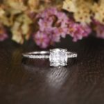 1.85 Ct Cushion Cut Diamond Solitaire With Accents Engagement Ring 10k Rose Gold