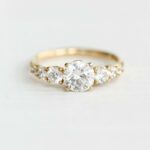7-Stone Round 2.30CT Diamond Anniversary Wedding Ring Solid 14k Yellow Gold