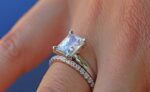2.48 Ctw Radiant Cut Diamond Solitaire Engagement Ring & Band 14k White Gold