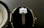 Art Deco 2.34 CT Emerald Cut Diamond Classic Engagement Ring 14k White Gold