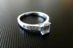 Art Deco 2.34 CT Emerald Cut Diamond Classic Engagement Ring 14k White Gold