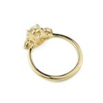 2.75 Ctw Oval & Round Cut Diamond Wedding Engagement Ring 14k Yellow Gold Over