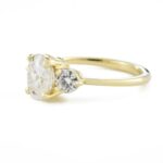 2.75 Ctw Oval & Round Cut Diamond Wedding Engagement Ring 14k Yellow Gold Over