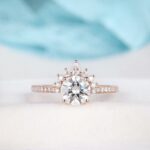 2.33 Ctw Round Cut Diamond Antique Engagement Ring 14k Rose Gold Plated