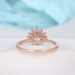 2.33 Ctw Round Cut Diamond Antique Engagement Ring 14k Rose Gold Plated