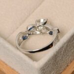 2.07 Ctw Forever Brilliant Cut Diamond Sapphire Engagement Ring 925 Sterling Silver