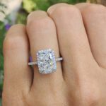 2.70 Ctw Radiant Cut Diamond Classic Engagement Ring Solid 10k White Gold
