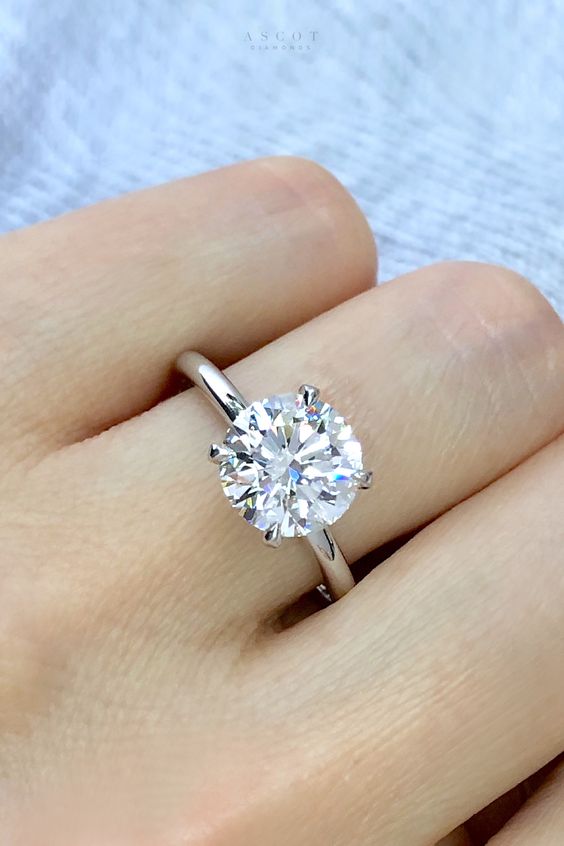 Diamond ring deals round brilliant cut