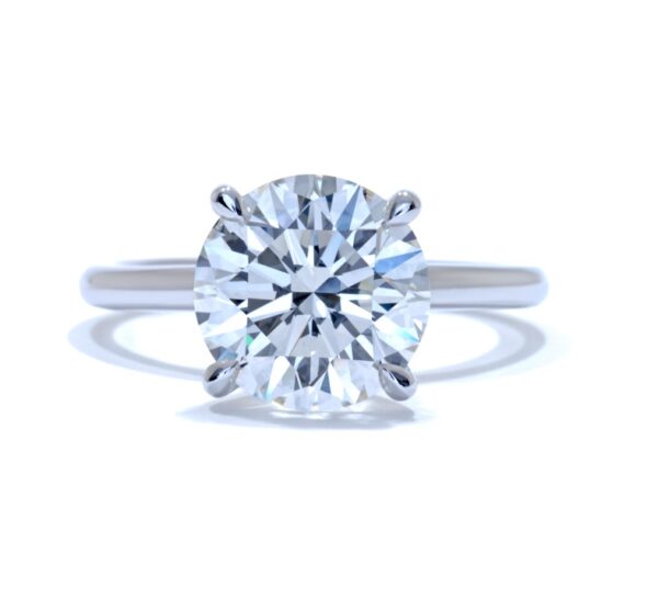 2.70 Ct Brilliant Cut Diamond Solitaire Engagement Ring 925 Sterling Silver