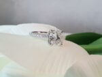 2.35 Ct Cushion Cut Solitaire With Accent Diamond Engagement Ring Solid 14k Gold