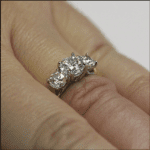 2.50 Ctw Round Diamond Solitaire 3 Stone Engagement Ring 14k Yellow Gold