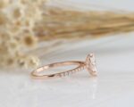 1.80 Ctw Mini Pear Shape Solitaire Diamond Engagement Ring 10k Rose Gold