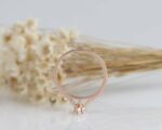 1.80 Ctw Mini Pear Shape Solitaire Diamond Engagement Ring 10k Rose Gold