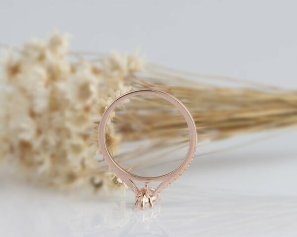 1.80 Ctw Mini Pear Shape Solitaire Diamond Engagement Ring 10k Rose Gold